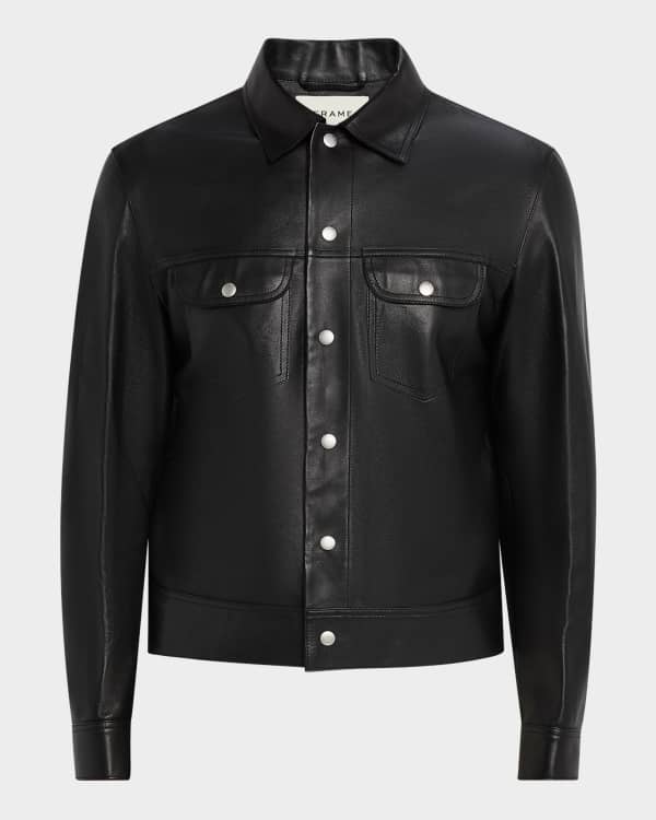 FRAME Men's Leather Jacket | Neiman Marcus
