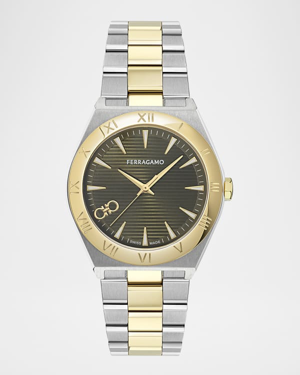 Ferragamo Men's Vega New Two-Tone Bracelet Watch, 40mm