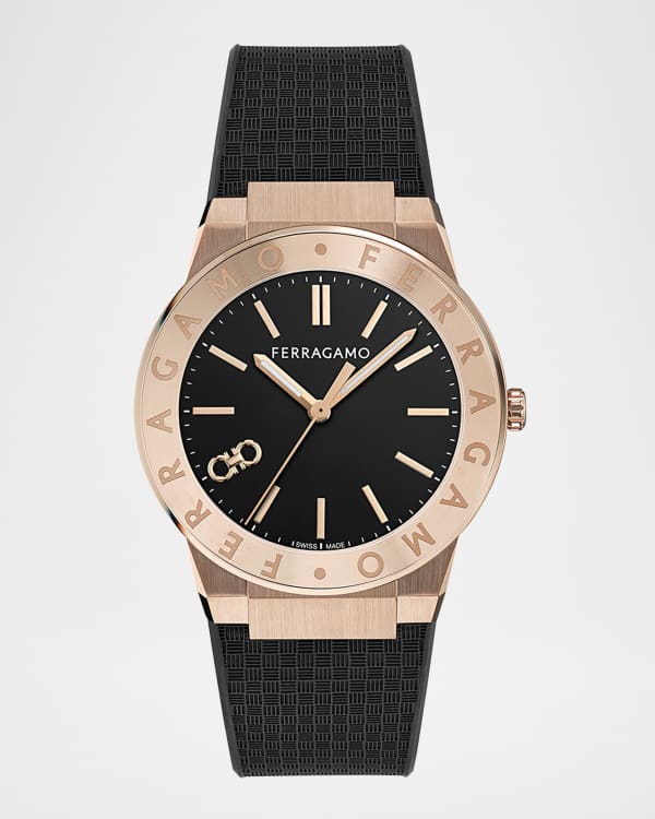 腕時計その他 Ferragamo Rose Gold Case Watch With Calf Leather Strap Salvatore Ferragamo Women's Crystal Quartz Analog Rose Gold