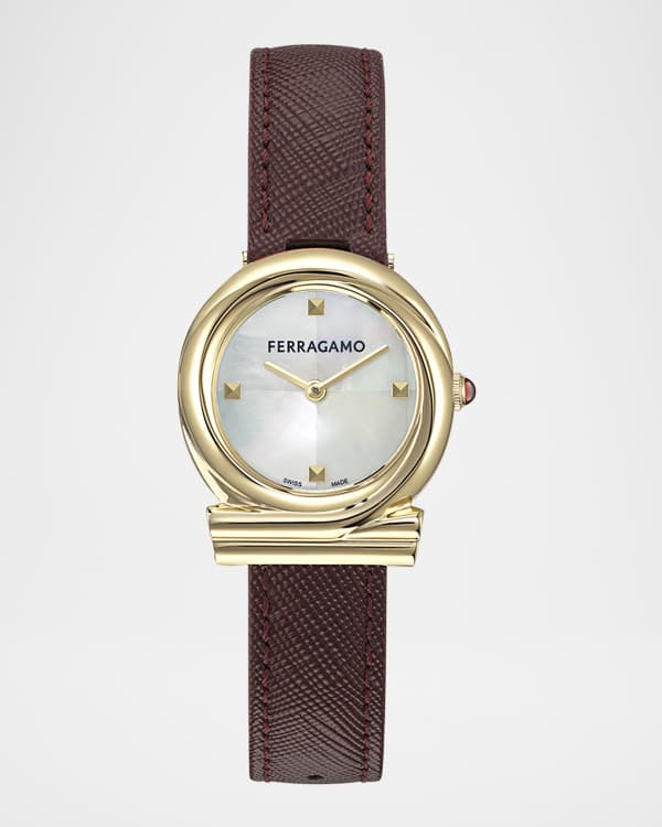 Fendi 36mm Selleria Leather Strap Watch, Pink | Neiman Marcus