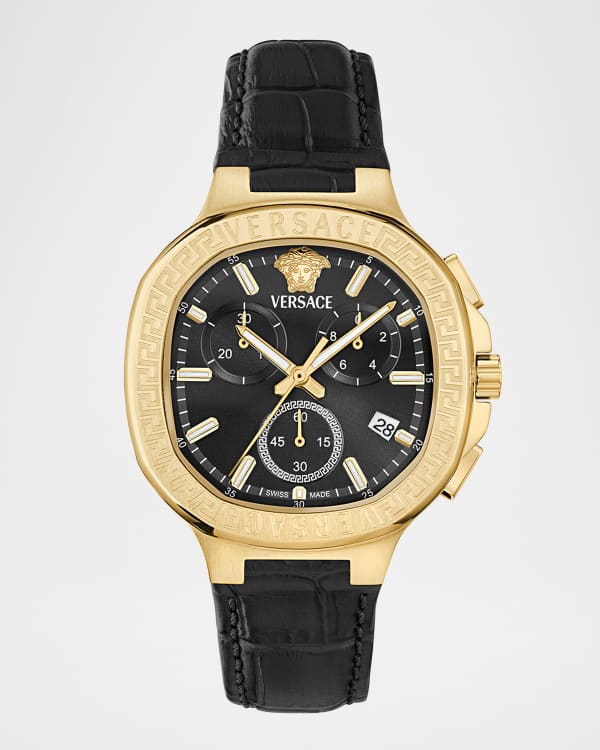腕時計その他 Versace La Medusa Leather Watch Versace 38mm Medusa Heritage Watch with Leather Strap, Black