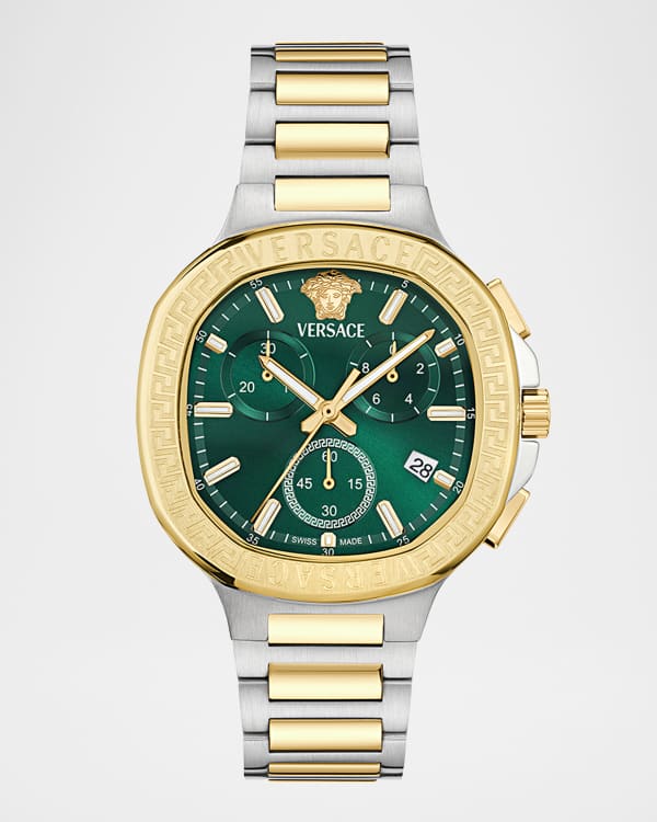 Versace 38mm Medusa Deco Watch with Leather Strap, Red