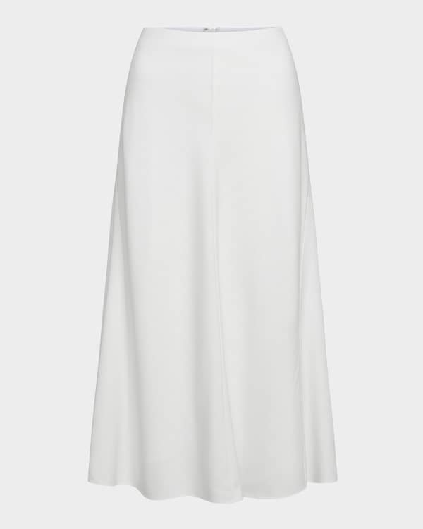 スカート MM6 flounced skirt in cotton Maison Margiela MM6 Popeline Cotton Midi Skirt with