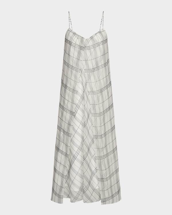 Theory Textured Drop-Waist Midi Dress | Neiman Marcus