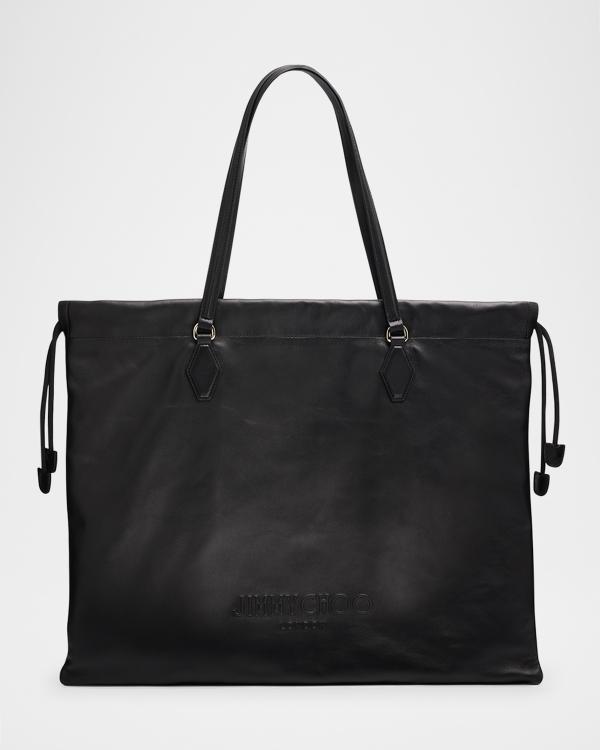 Jimmy Choo Lenny North-South Leather Tote Bag | Neiman Marcus