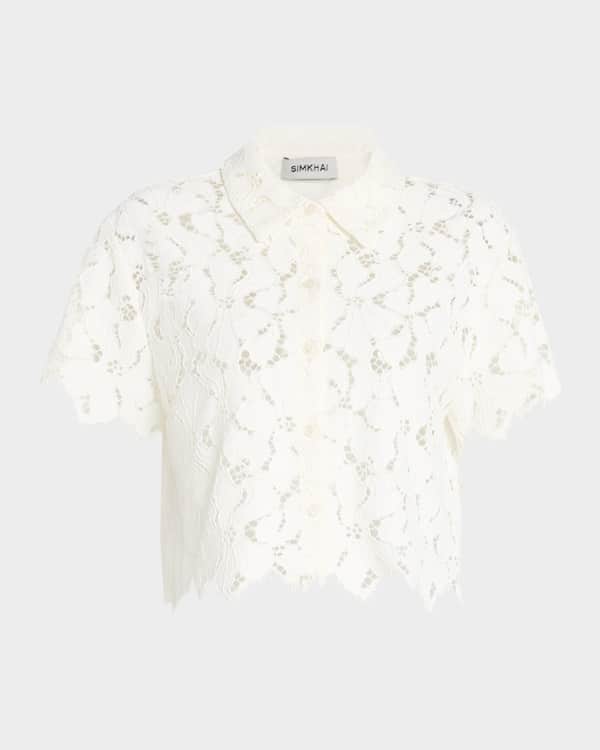 Cataluna Embroidered Button-Front Shirt