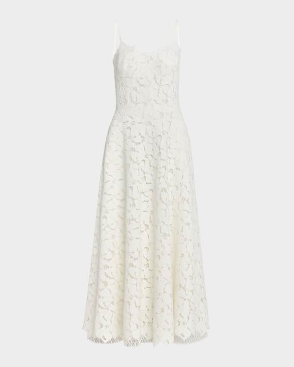 Alice + Olivia Nakisha Spaghetti-Strap Denim Midi Dress