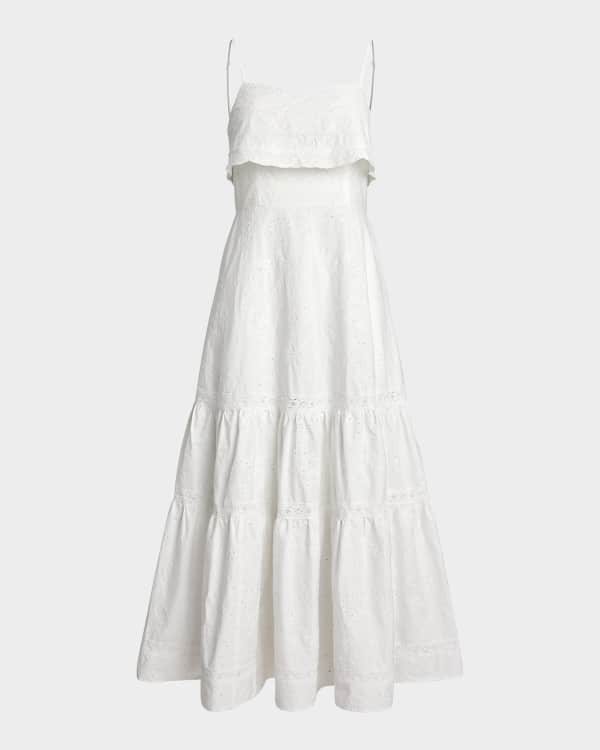 Polo Ralph Lauren Polka-Dot Flutter-Sleeve Satin Maxi Dress