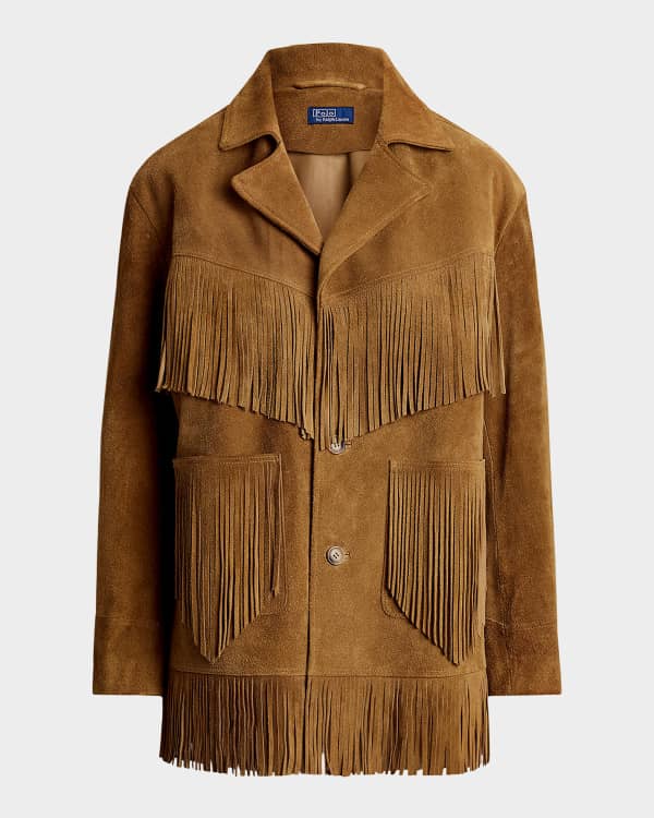 小物 Ralph Lauren dirt fringe long stole Ralph Lauren Fringe Drawstring Ricky Bag Suede Leather Brown