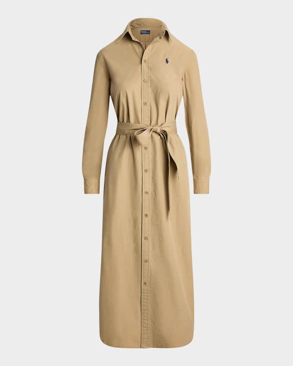 Polo Ralph Lauren Belted Tiered Shirtdress | Neiman Marcus