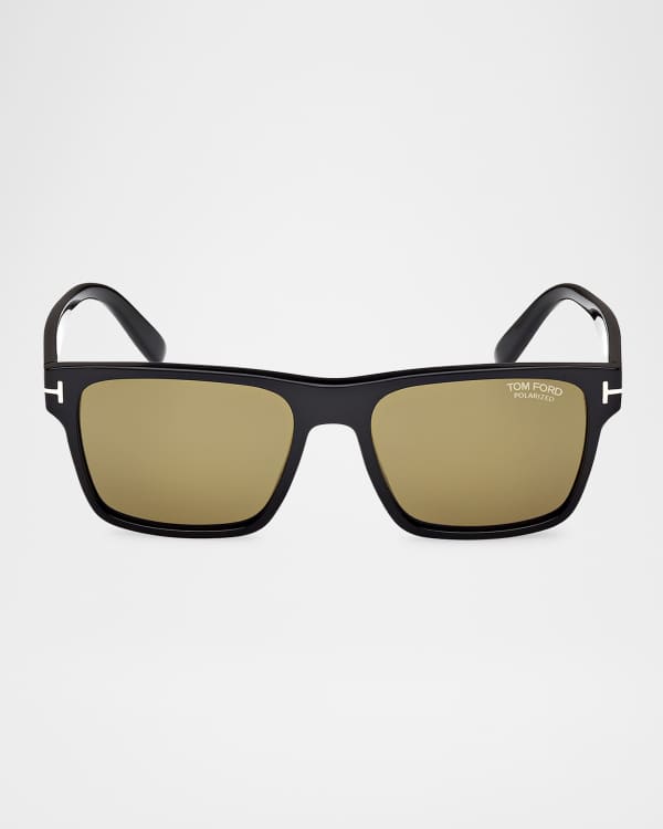 TOM FORD Men's Brady Double-Bridge Metal Aviator Sunglasses