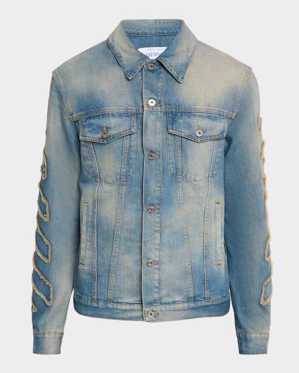 Off-White Men's Crystal Graphics Varsity Jacket | Neiman Marcus