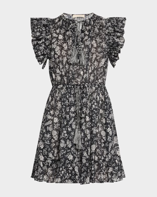 【ULLA JOHNSON】arinella プリント cotton-blend voile coverup Ulla Johnson Arinella Flutter-Sleeve Maxi Dress | Neiman Marcus