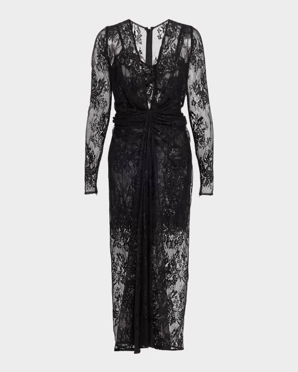 Dolce&Gabbana DG Polka Dot-Print Fit-&-Flare Midi Dress | Neiman Marcus