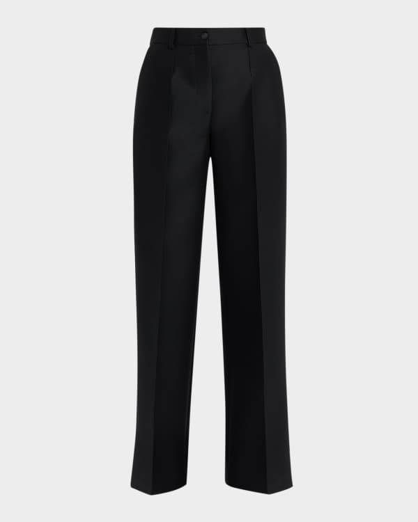 Rosetta Getty Double-Jersey Straight-Leg Trousers | Neiman