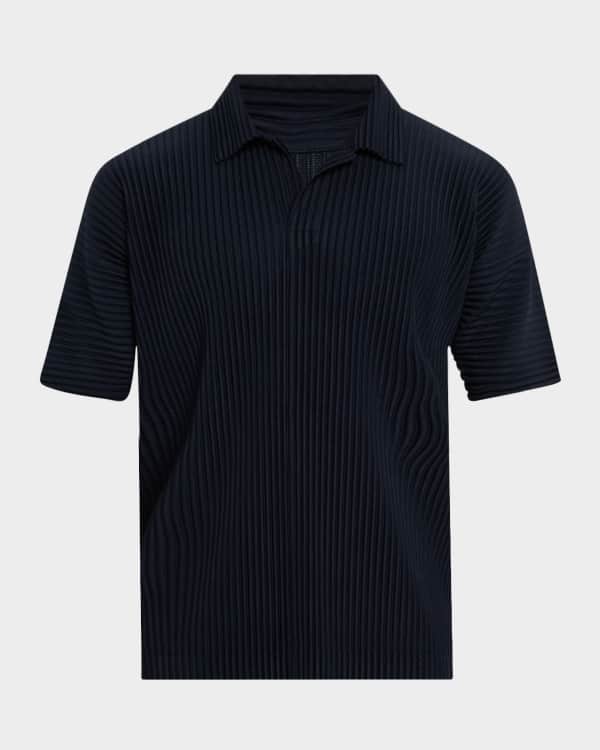 Homme Plisse Issey Miyake Men's Pleated Polo Shirt | Neiman Marcus