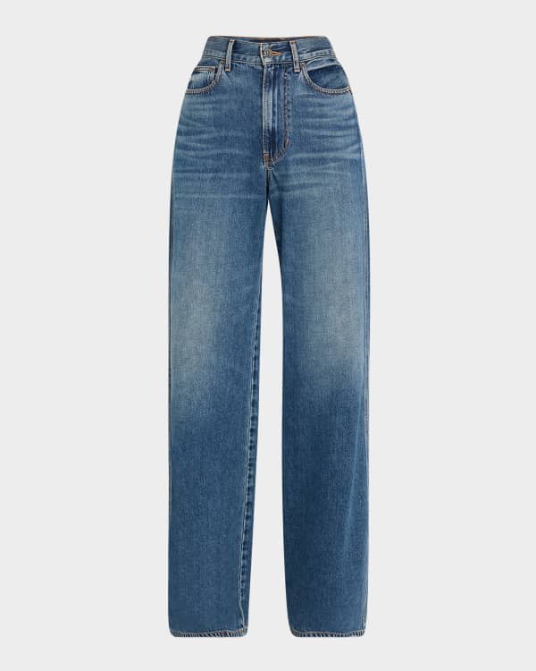 Crosbie Wide-Leg Jeans with Pocket Details
