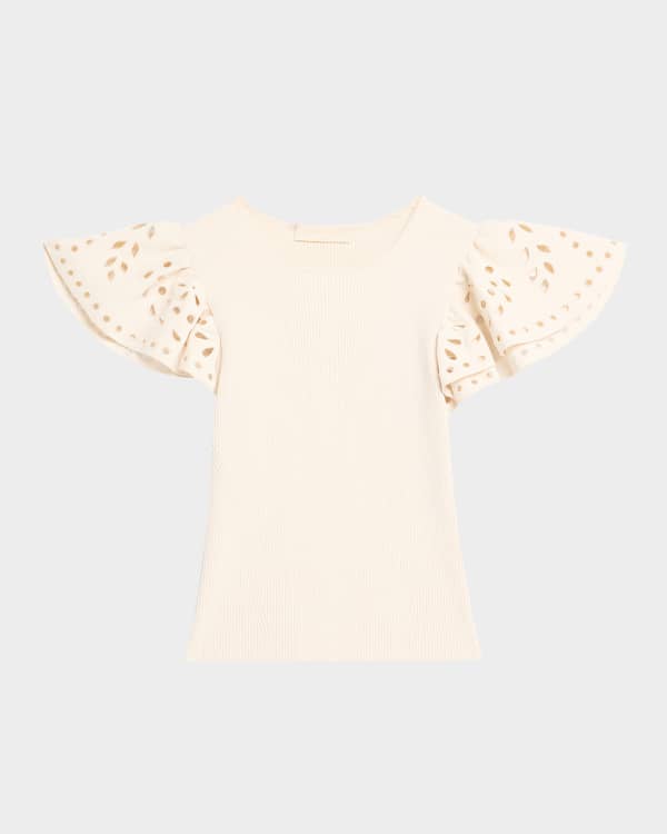 Ron Herman - ULLA JOHNSON 刺繍　ブラウス Ulla Johnson Leia Ruffle-Sleeve Shirt | Neiman Marcus