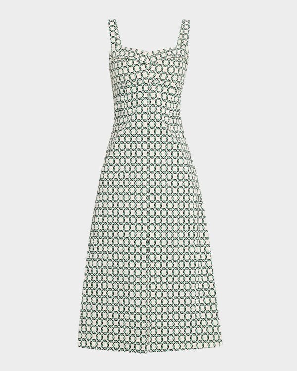 Ella Floral A-Line Midi Dress