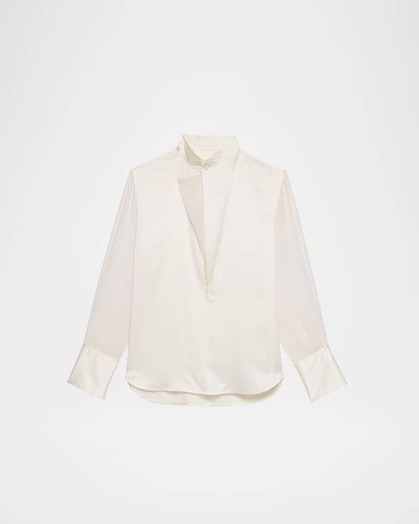 Tシャツ・カットソー Max Mara Studio ORVIETO - Ramie gauze blouse Ramie gauze blouse, white | 