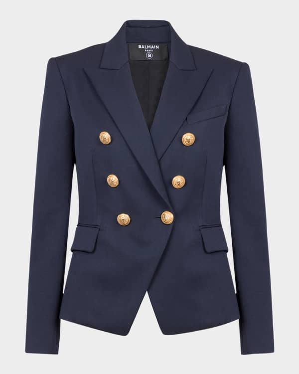 Balmain Love Letter-Print Single-Breasted Tailored Jacket