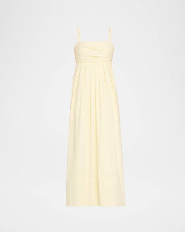 Lafayette 148 New York Ruched Organic Cotton Poplin Midi Dress | Neiman  Marcus