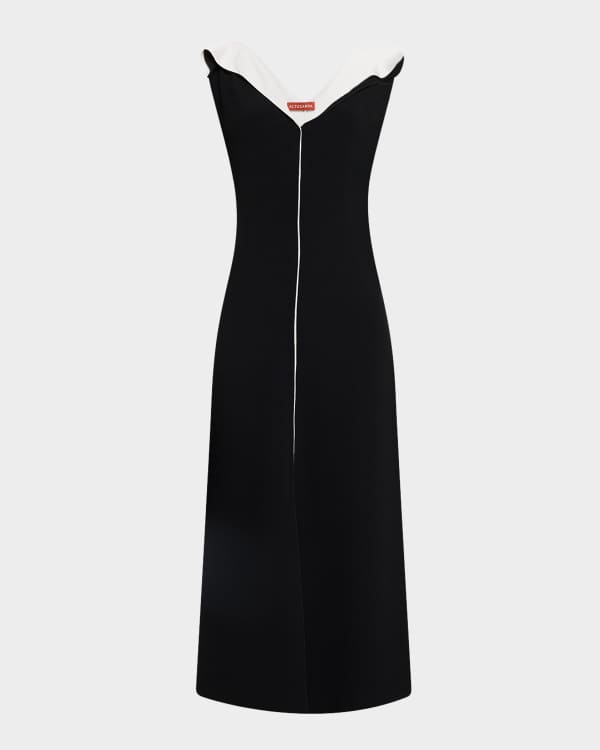 Dries Van Noten Asymmetric Slip Dress with Ruffle