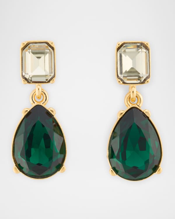 送料関税込★Oscar de la Renta★クリスタル装飾ドロップピアス Oscar de la Renta Classic Crystal Drop Earrings | Neiman Marcus