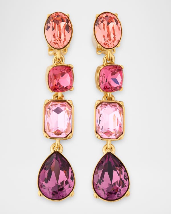 送料関税込★Oscar de la Renta★クリスタル装飾ドロップピアス Oscar de la Renta Crystal Starfish Drop Earrings | Shopbop