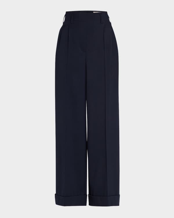 Giorgio Armani Silk Wide-Leg Trousers | Neiman Marcus