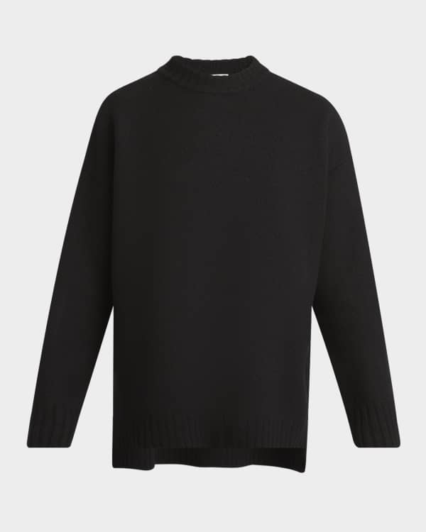 【送料&関税込】Jil Sander Black Cashmere Sweater Jil Sander Cashmere Crewneck Sweater | Neiman Marcus