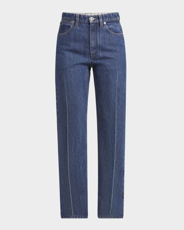 【プラダ・PRADA】High-waisted denim jeans Prada High-Waisted Denim Jeans | Neiman Marcus