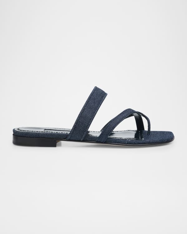 Marni Jeweled Calfskin Crisscross Sandals | Neiman Marcus