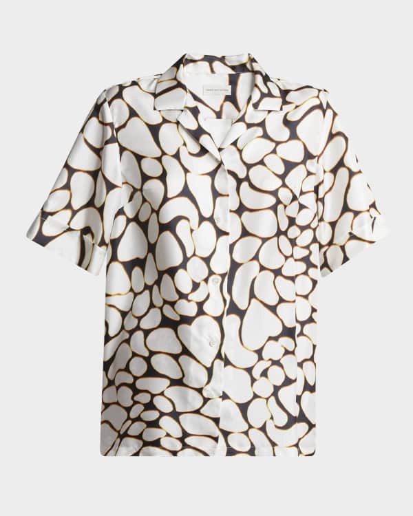 Dries Van Noten 刺繍スパンコール シャツジャケット ピンク Short sleeve shirt - Spring-Summer Women | Dries Van Noten