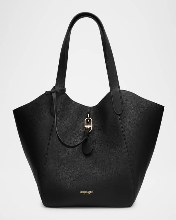 Giorgio Armani Gem Small Pebble Leather Tote Bag | Neiman Marcus
