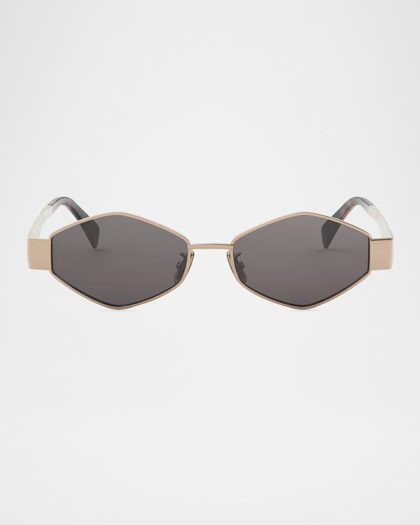 Celine Square Acetate Sunglasses w/ Side Studs | Neiman Marcus display picture 1