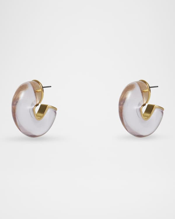【LELE SADOUGHI】Freshwater Pearl Medium Hoops (ピアス） Lele Sadoughi Freshwater Pearl Medium Hoops | Shopbop