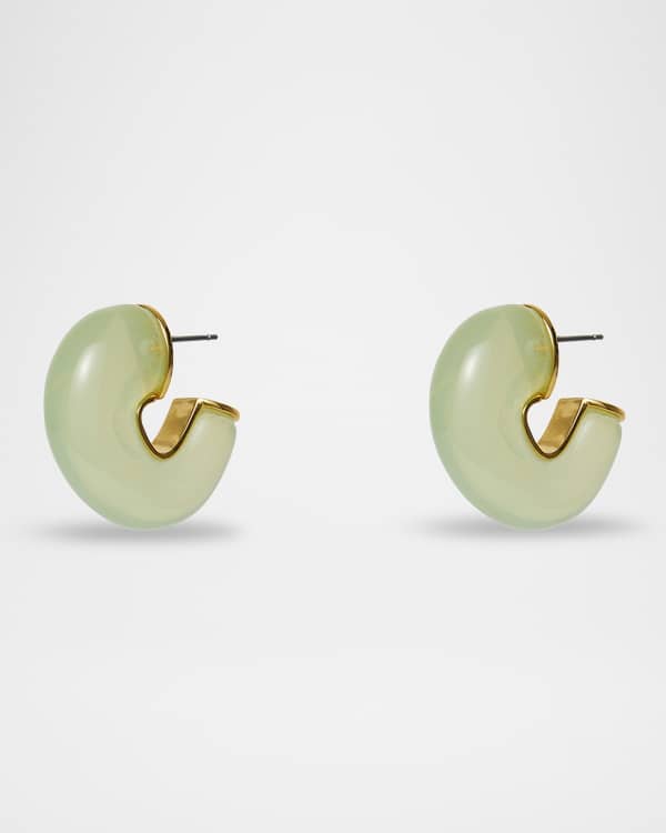 Lele Sadoughi Freshwater Pearl Medium Hoop Earrings | Neiman