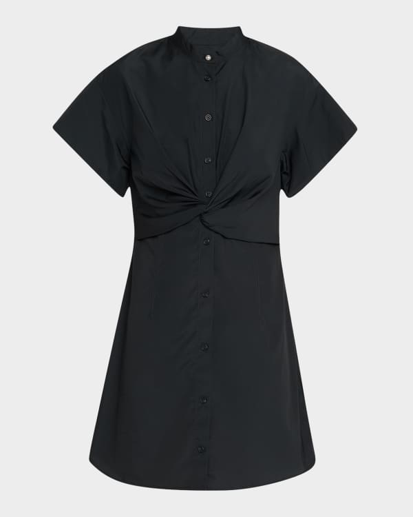 amanda cotton midi shirt dress Farm Rio Amanda Stripes Multicolor Chemise Midi Shirt Dress