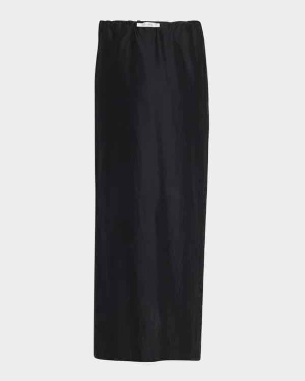 スカート SAINT LAURENT BLACK SILK MAXI SKIRT 0400020684797_BLACK?wid=600&