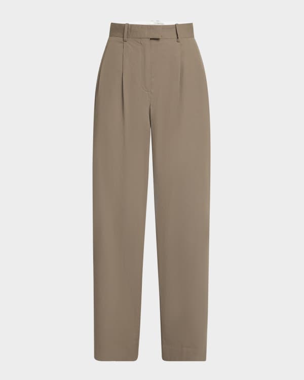 Burberry Lottie Colorblock Side-Stripe Straight-Leg Trousers