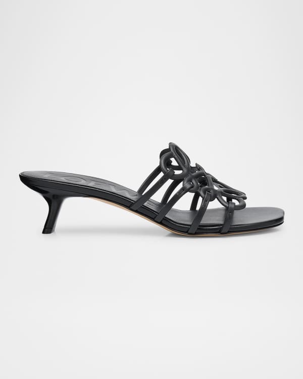 サンダル・ミュール LOEWE SILVER LEATHER PETAL MULES LOEWE Petal Mules - Silver | Garmentory