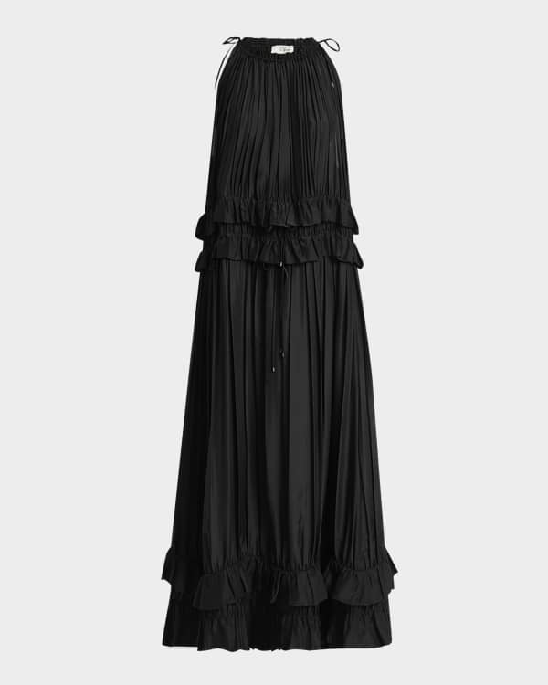 Chloe Metallic Polka-Dot Long-Sleeve Maxi Dress | Neiman Marcus