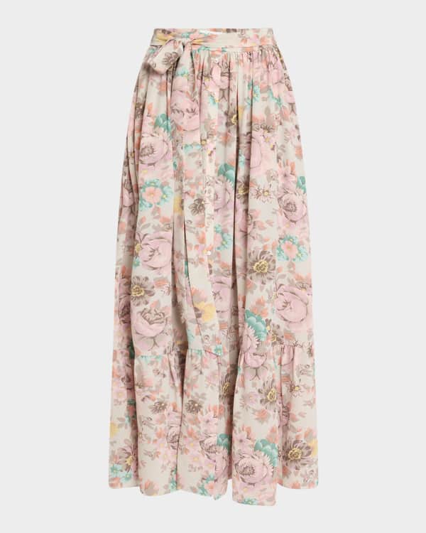 Isabel Marant Sakura Snakeskin-Print A-line Maxi Skirt