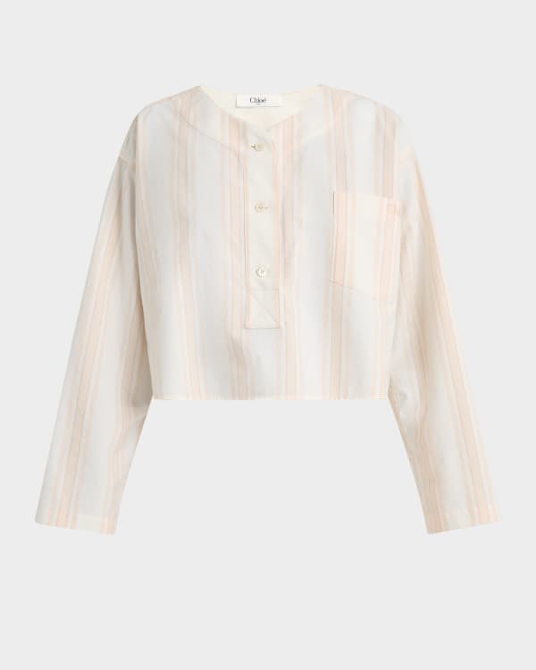 【Johanna Ortiz】 Garuaコットンクロップトップ Johanna Ortiz Garua Gathered Puff-Sleeve Crop Top - BCI