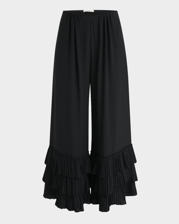 【関税&送料込】Chloe Black Asymmetrical Wool Trousers CHLOÉ Black Asymmetrical Wool Trousers