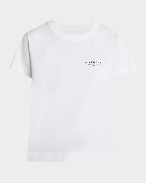 Givenchy Logo Embroidered Crop T-Shirt | Neiman Marcus
