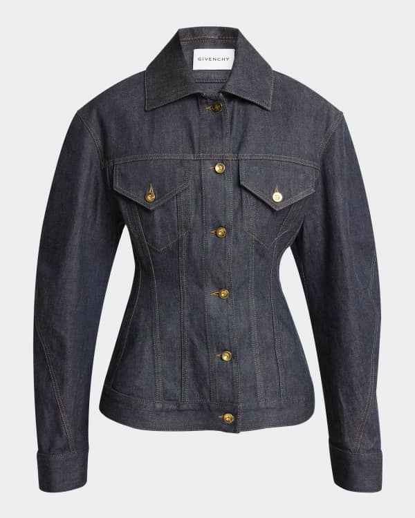 ジャケット Givenchy Cinched Jacket In Denim GIVENCHY $1650 Denim Jacquard 4G Motif Jacket—Authentic. | eBay