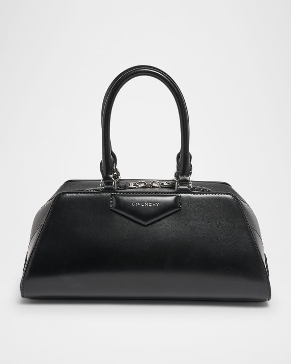 ALAIA Mina 16 Tote Bag in Vienne Wave Perforated Leather