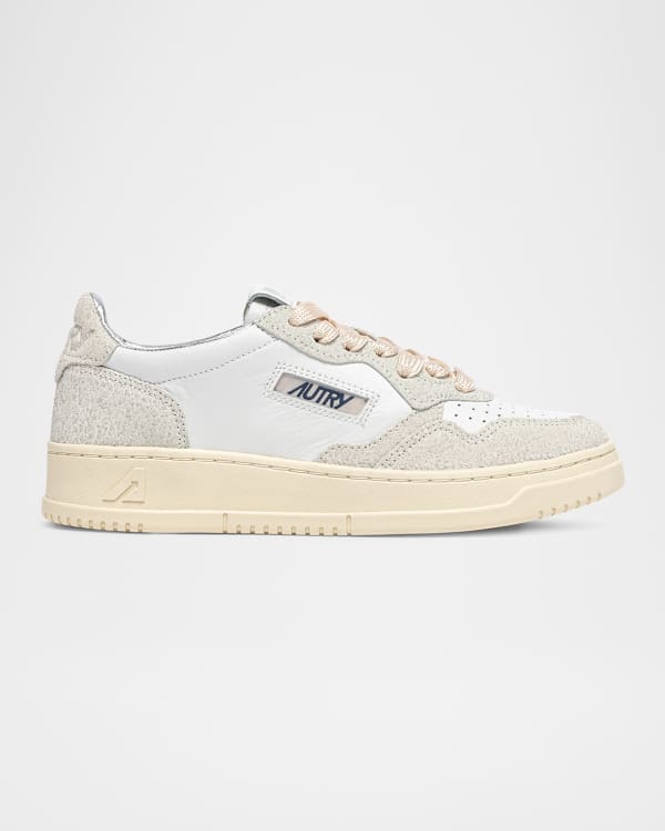 【送料&関税込】Autry Medalist Easeknit Low-top Sneakers Autry Medalist Easeknit Low Sneakers In White Fabric